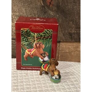 Carlton Cards Happy Holiday‎ Dachshund 2003 Ornament #67